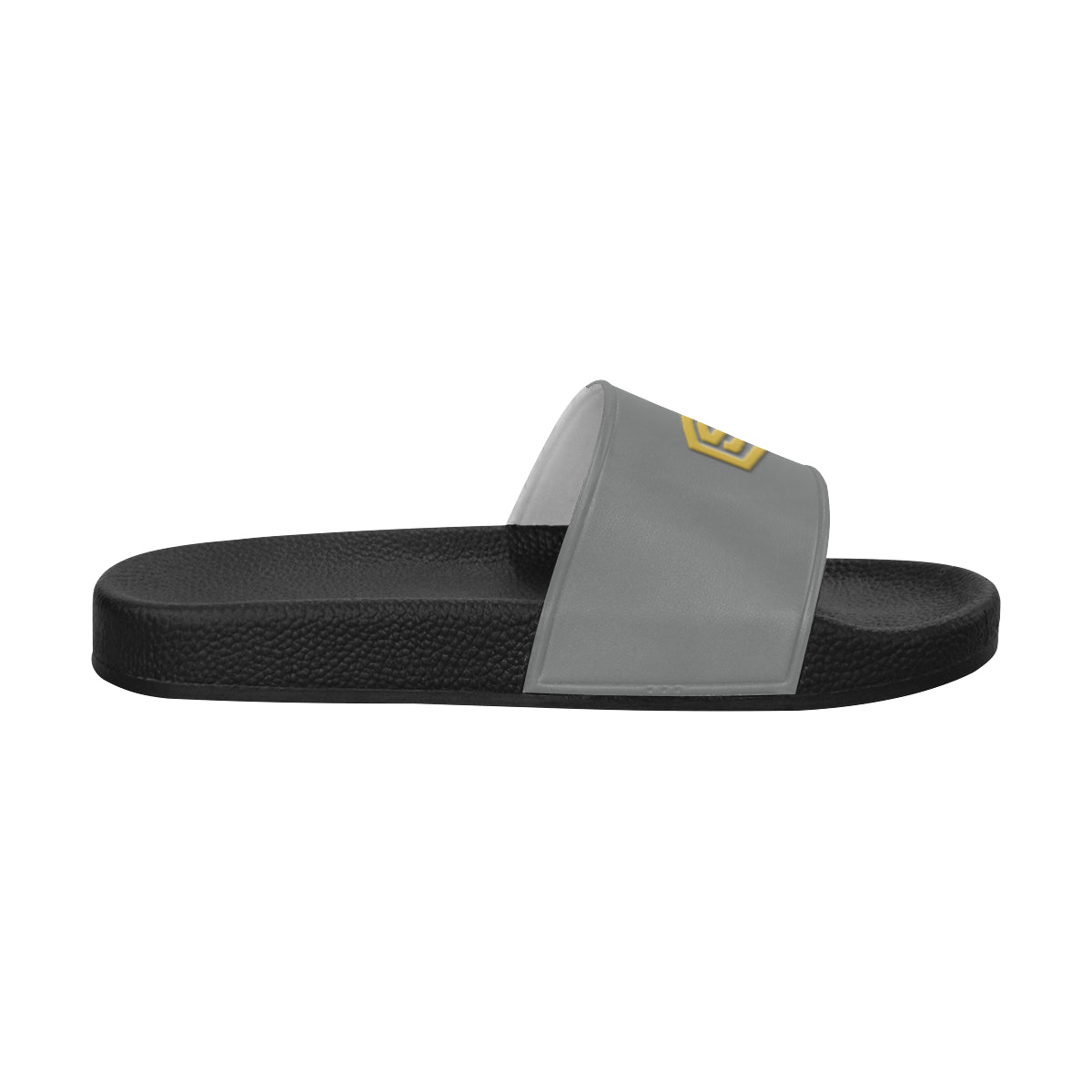 gold logo Men's Slide Sandals (Model 057)