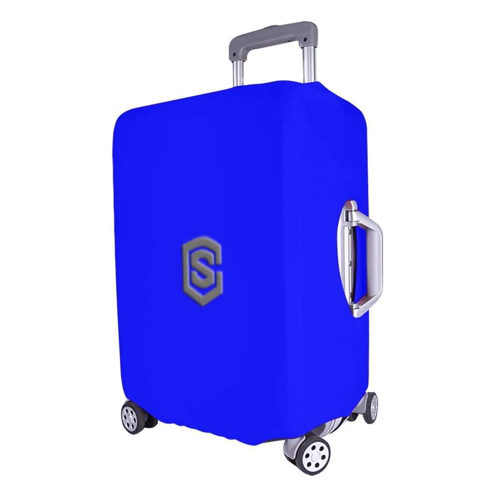 BLUE LUGGAGE COVER WITH GRAY LOGO Luggage Cover (Large Size) (26"-28")