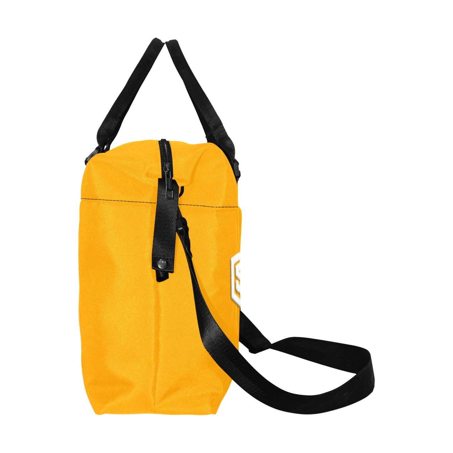 Orange Large Capacity Duffle Bag With White Logo Large Capacity Duffle Bag(Model1715)