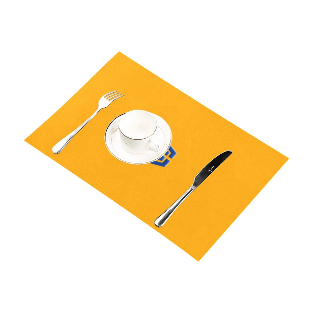 Orange Placemats 12" x 18" With Blue Logo Placemats 12" x 18" (Set of 2)
