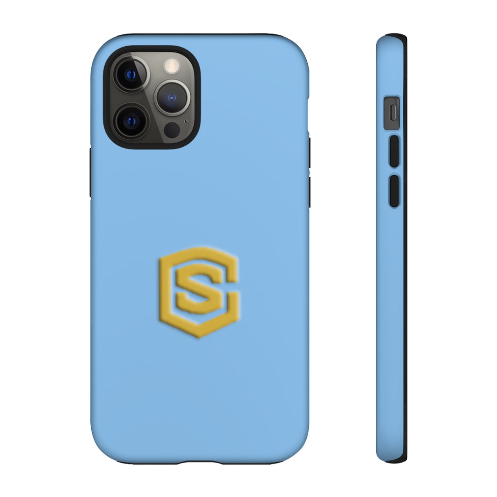Blue Tough Cases Gold Logo
