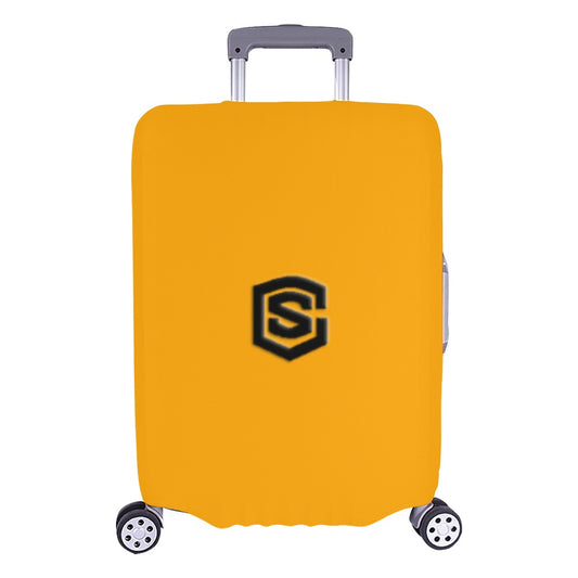 ORANGE LUGGAGE COVER WITH BLACK LOGO Luggage Cover (Large Size) (26"-28")