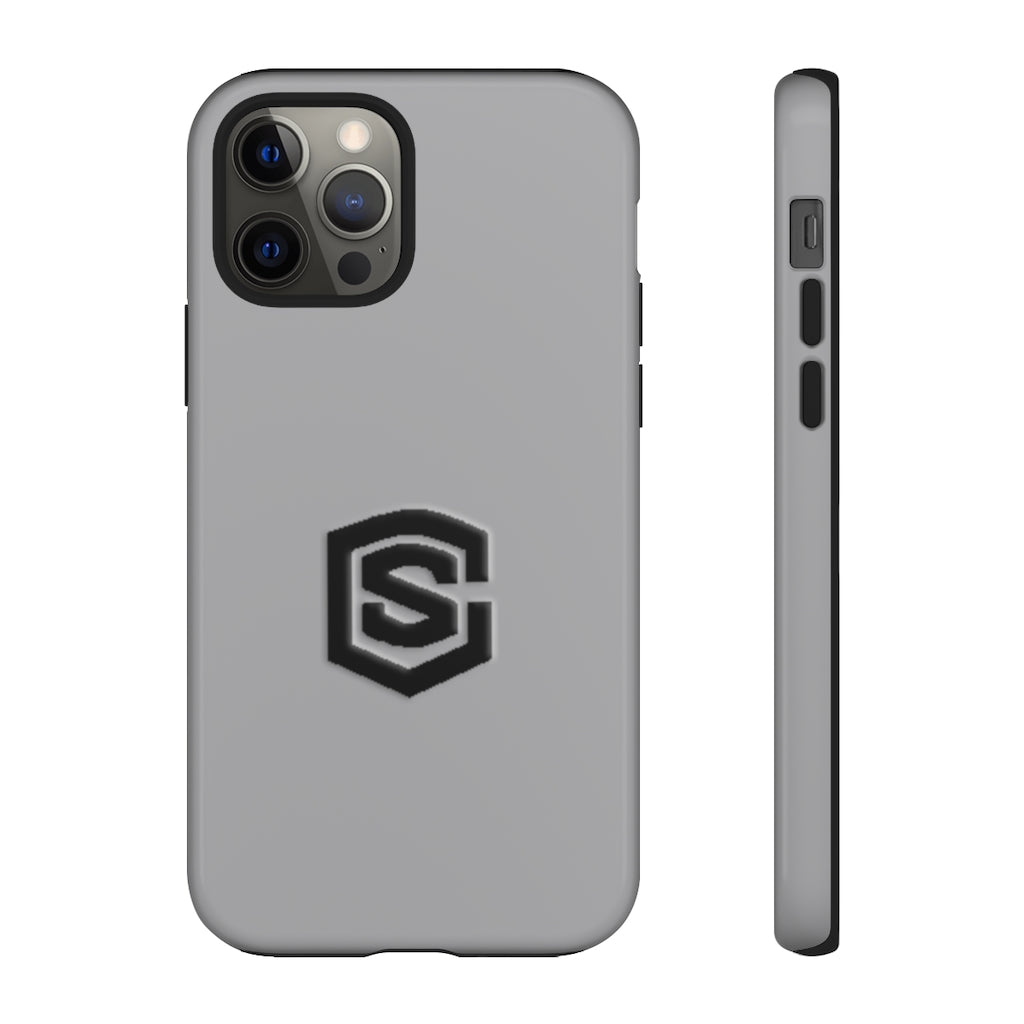 Grey Tough Cases Black Logo
