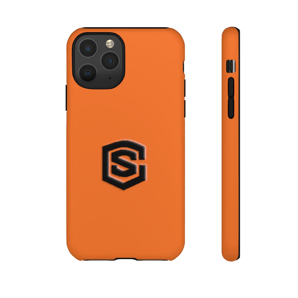 Orange Tough Cases Black Logo