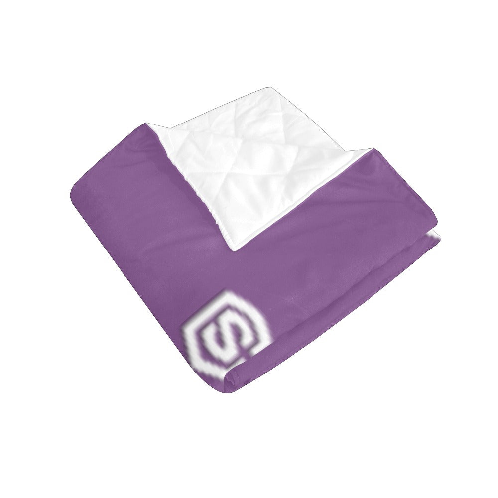 BLUE CUSTOM QUILT WHITE LOGO Custom Quilt  70" x 80"