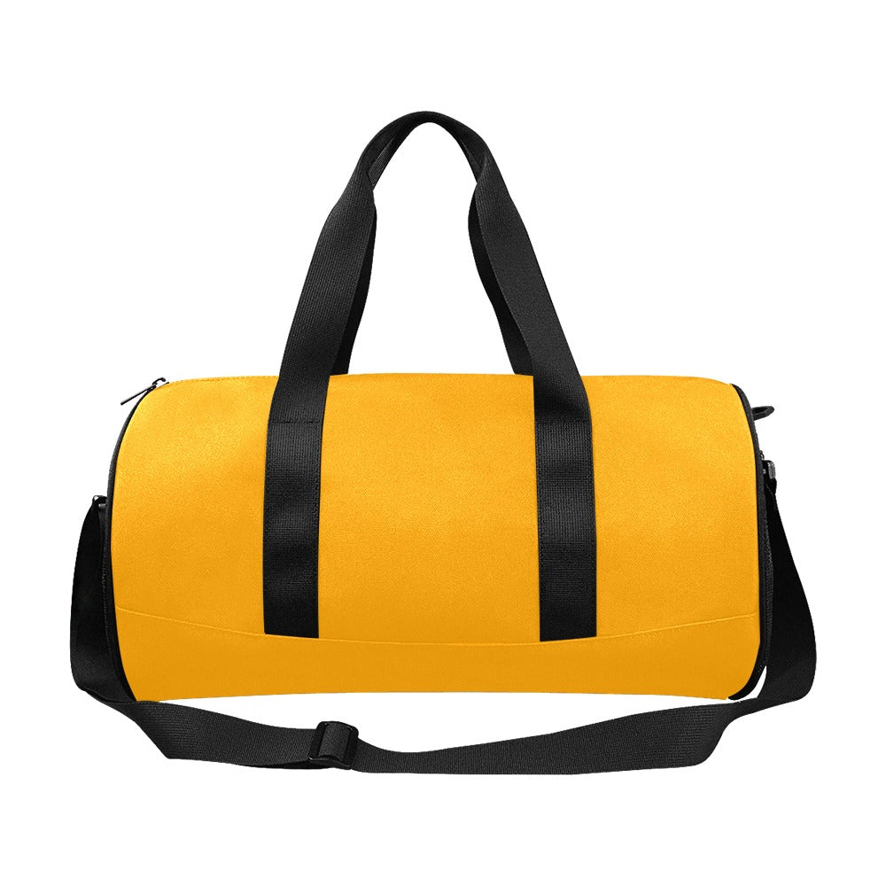 ORANGE TRAVEL BAG WITH BLACK LOGO Travel Duffel Bags (Model 1679)
