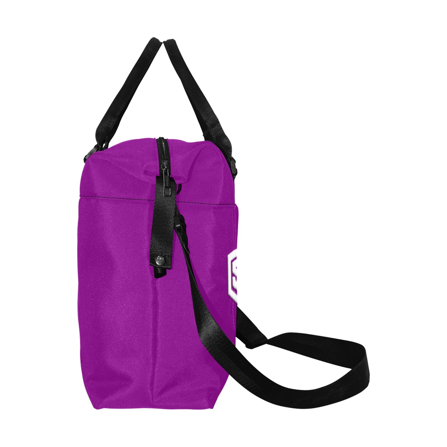 Purple Large Capacity Duffle Bag With White Logo Large Capacity Duffle Bag(Model1715)