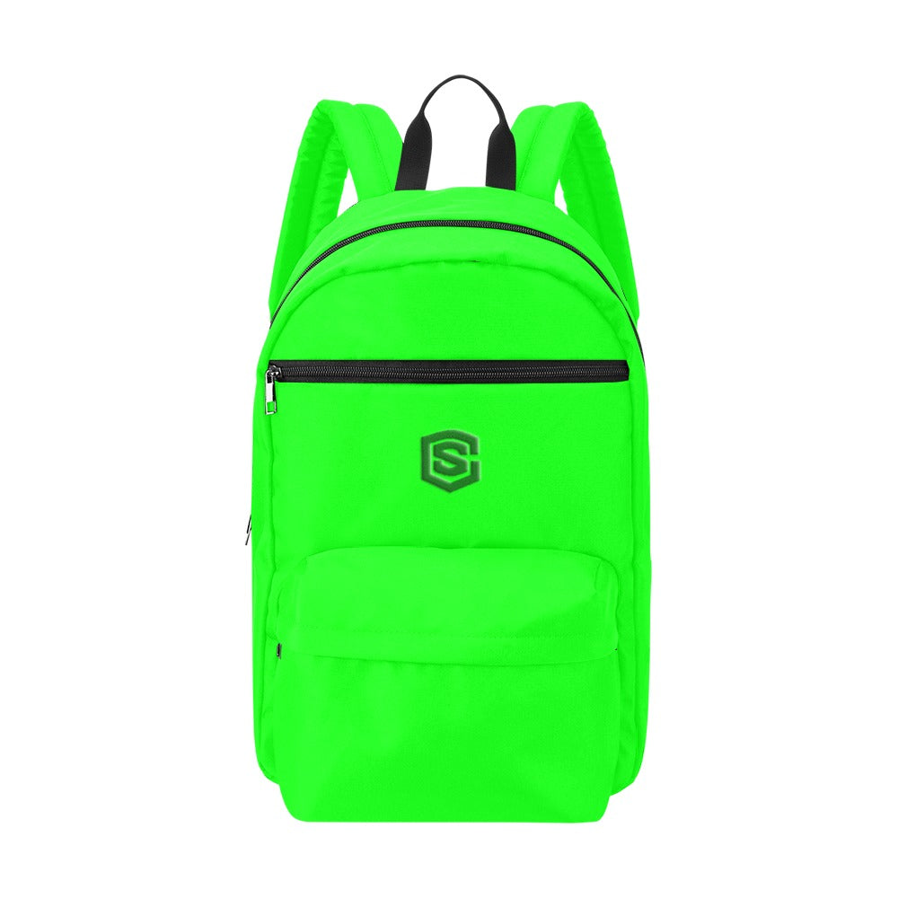 Green Travel Backpack With Green Logo Travel Backpack(Large Capacity)(Model 1691)