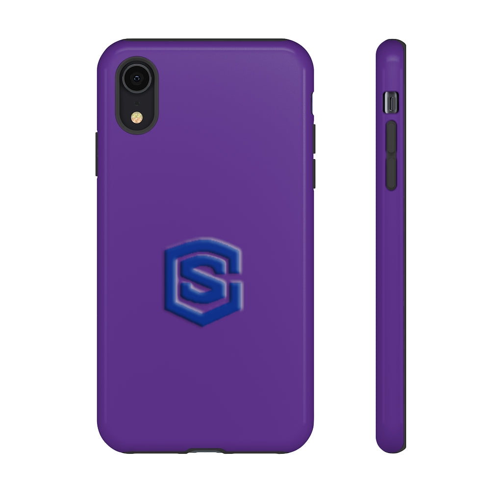Purple Tough Cases Blue Logo