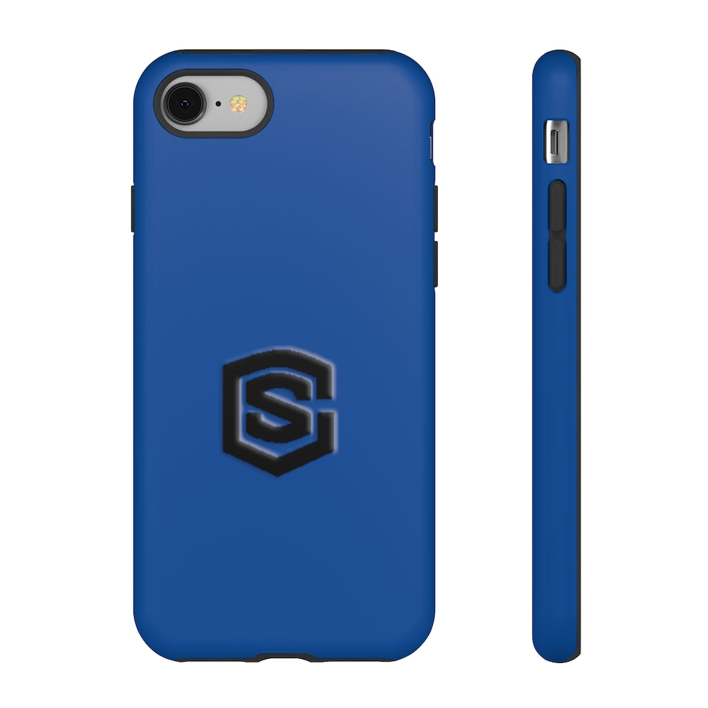 Blue Tough Cases Black Logo