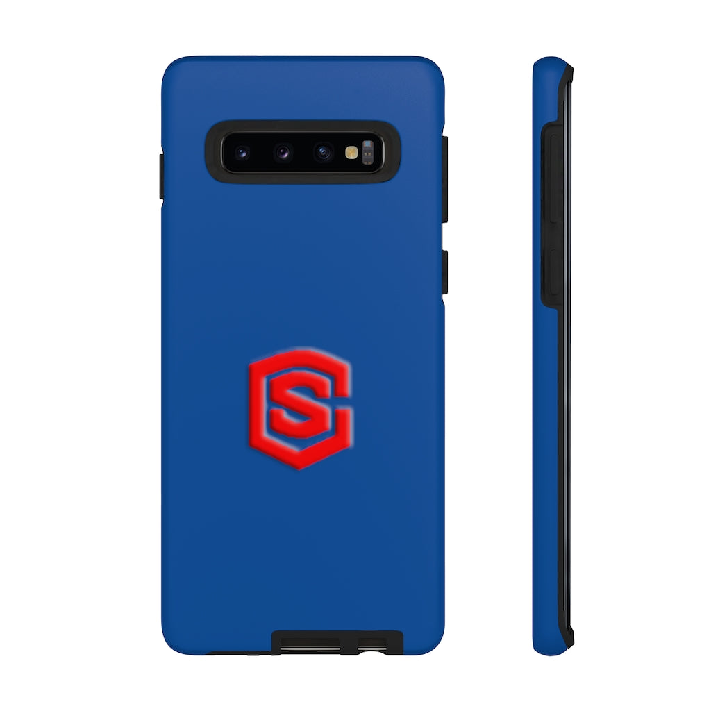 Blue Tough Cases Red Logo