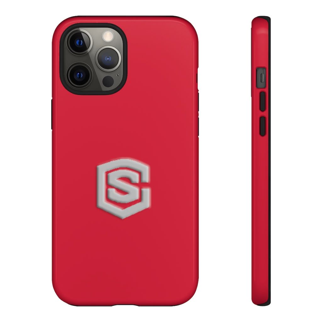 Red Tough Cases Silver Logo