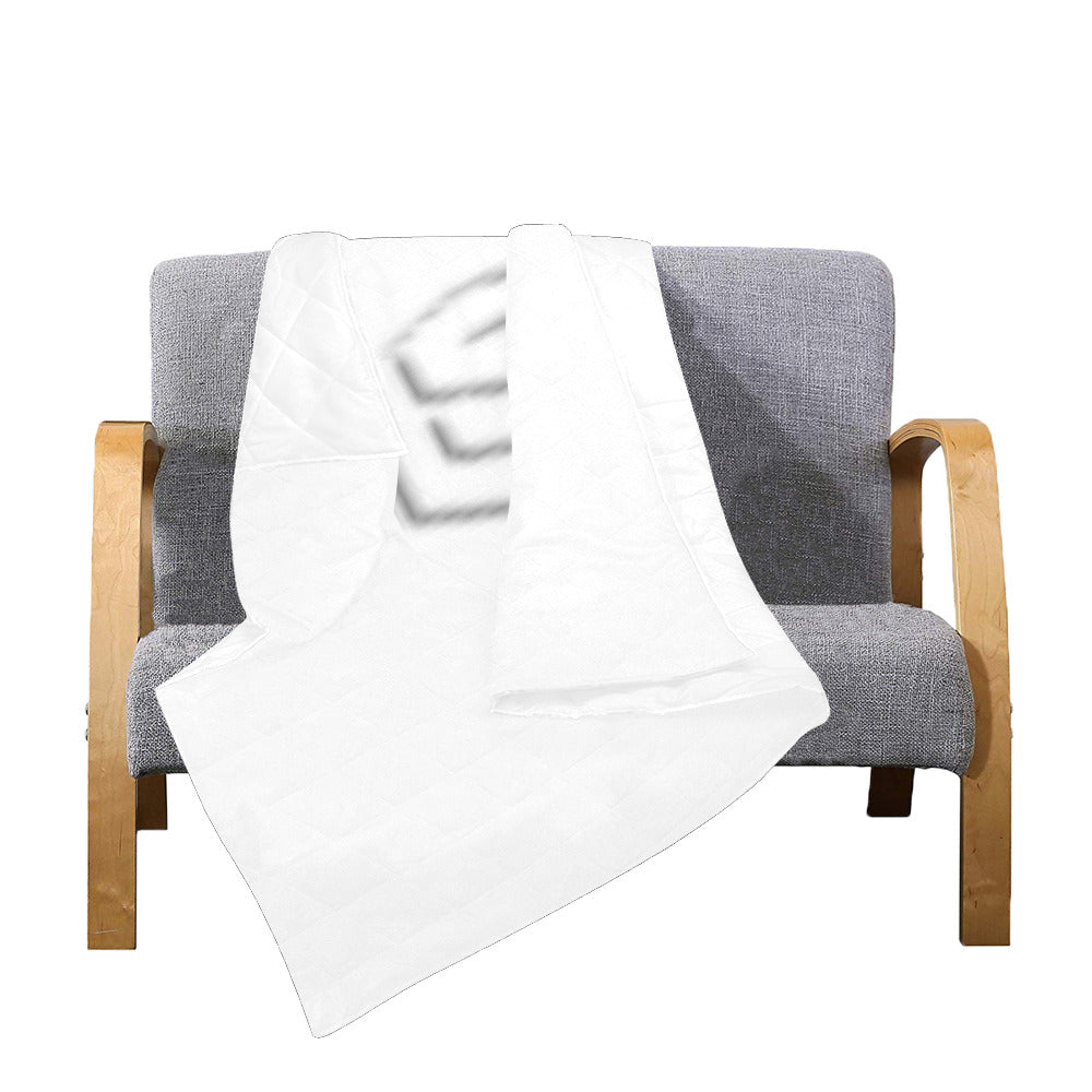 White Custom Quilt White Logo Custom Quilt 50" x 60"