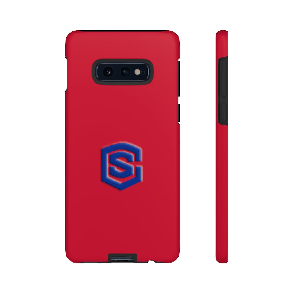 Red Tough Cases Blue Logo