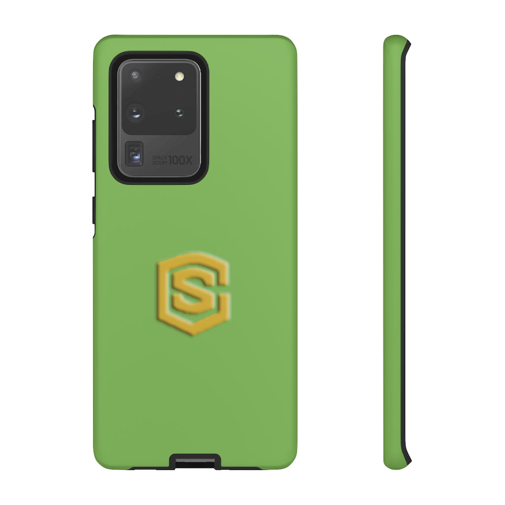Light Green Tough Cases Gold Logo