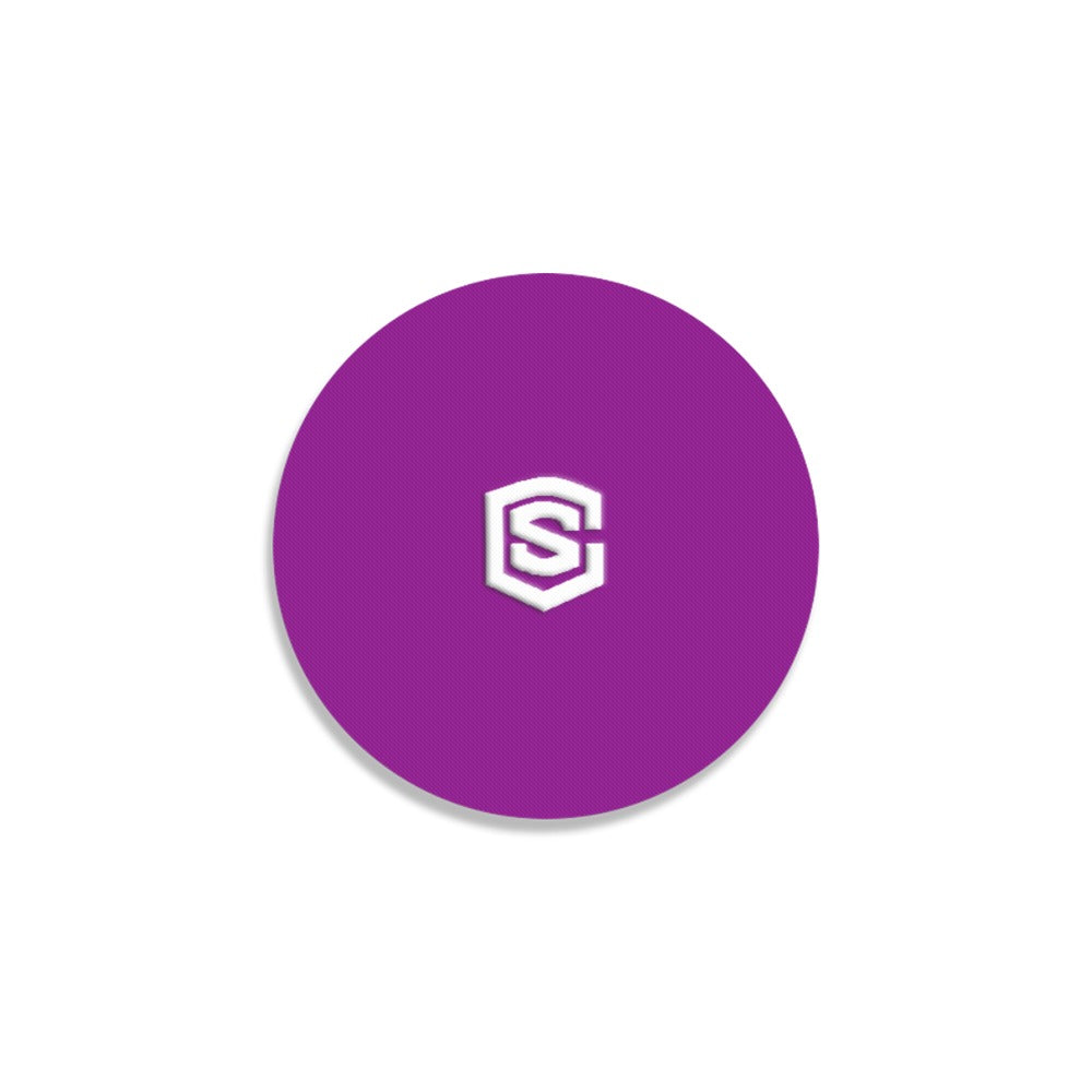 Purple Round Coaster with White Logo Round Coaster