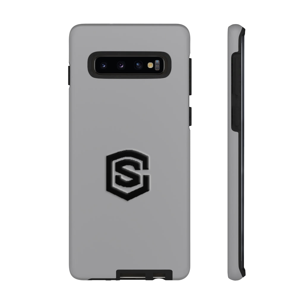 Grey Tough Cases Black Logo