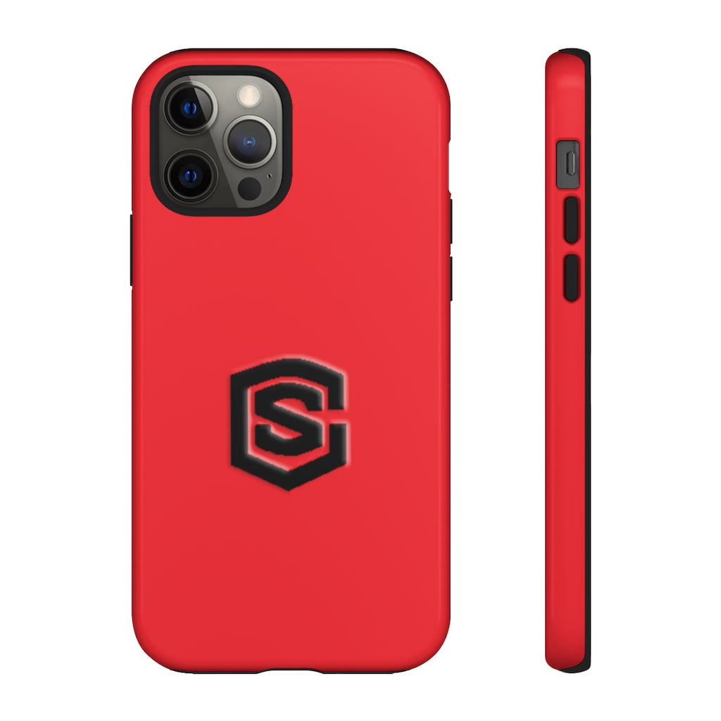 Red Tough Cases Black Logo