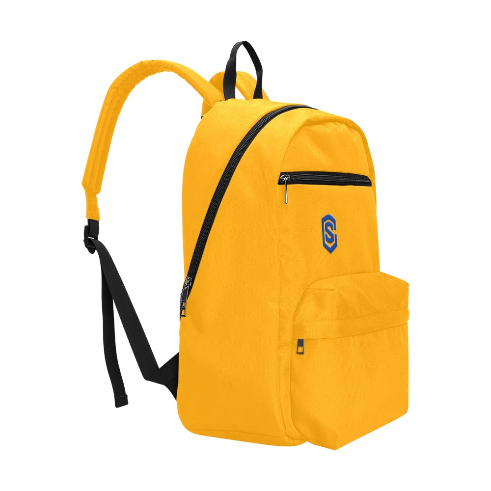 Orange Travel Backpack With Blue Logo Travel Backpack(Large Capacity)(Model 1691)