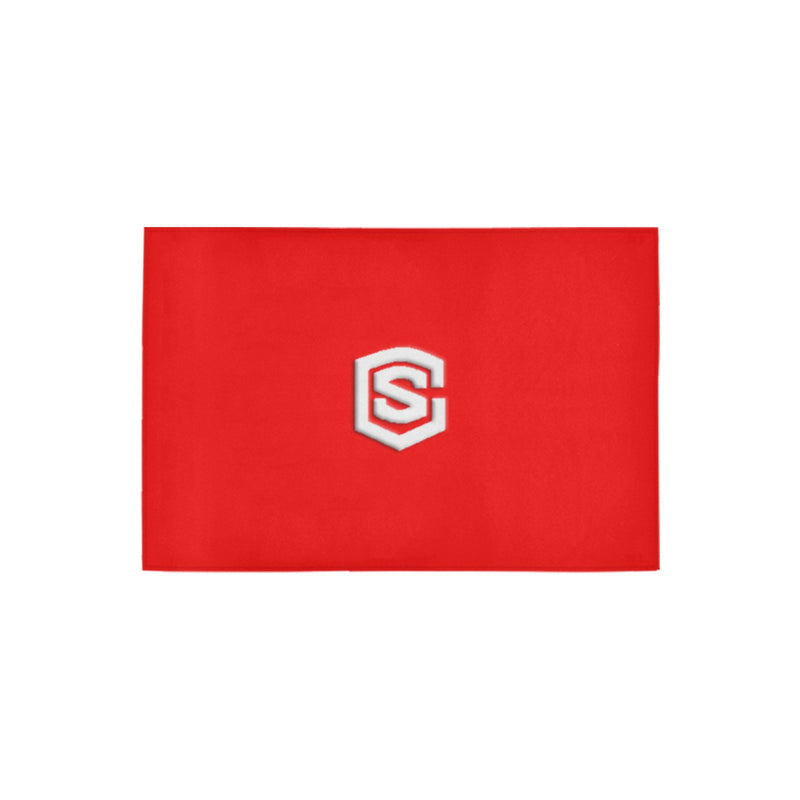 Red Doormat 24" x 16" (Sponge Material) with White Logo Doormat 24" x 16" (Sponge Material)