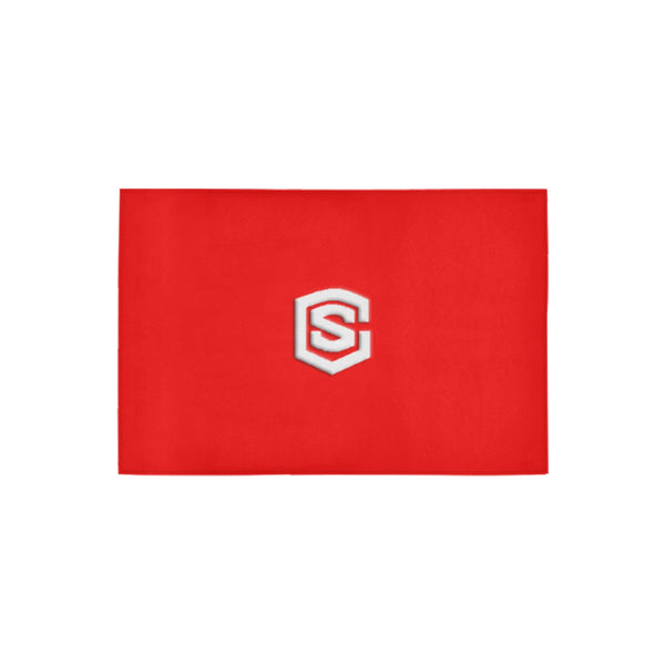 Red Doormat 24" x 16" (Sponge Material) with White Logo Doormat 24" x 16" (Sponge Material)