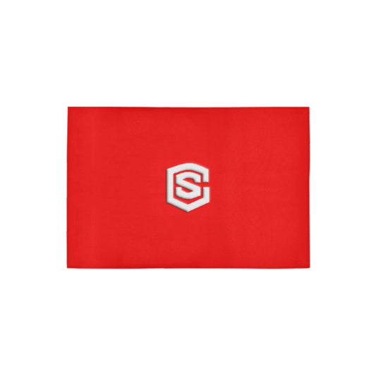Red Doormat 24" x 16" (Sponge Material) with White Logo Doormat 24" x 16" (Sponge Material)