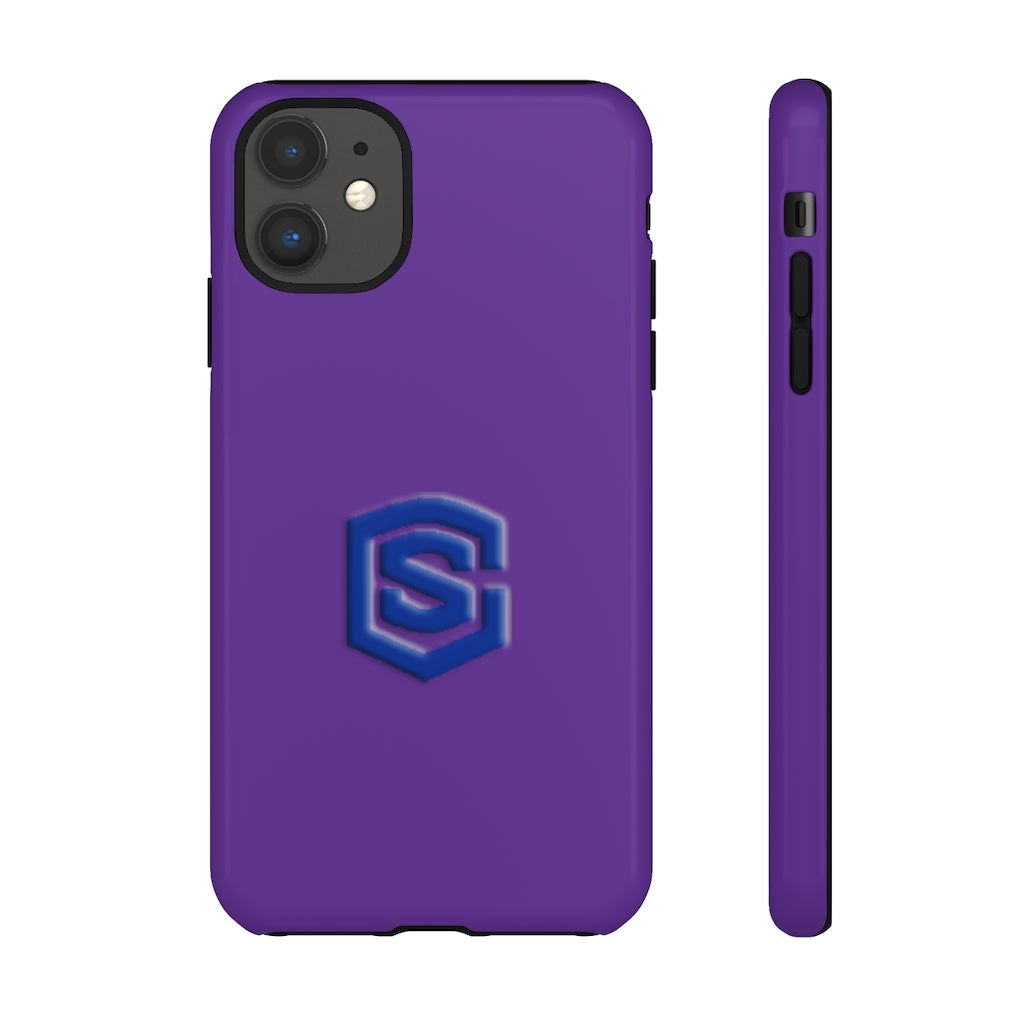 Purple Tough Cases Blue Logo