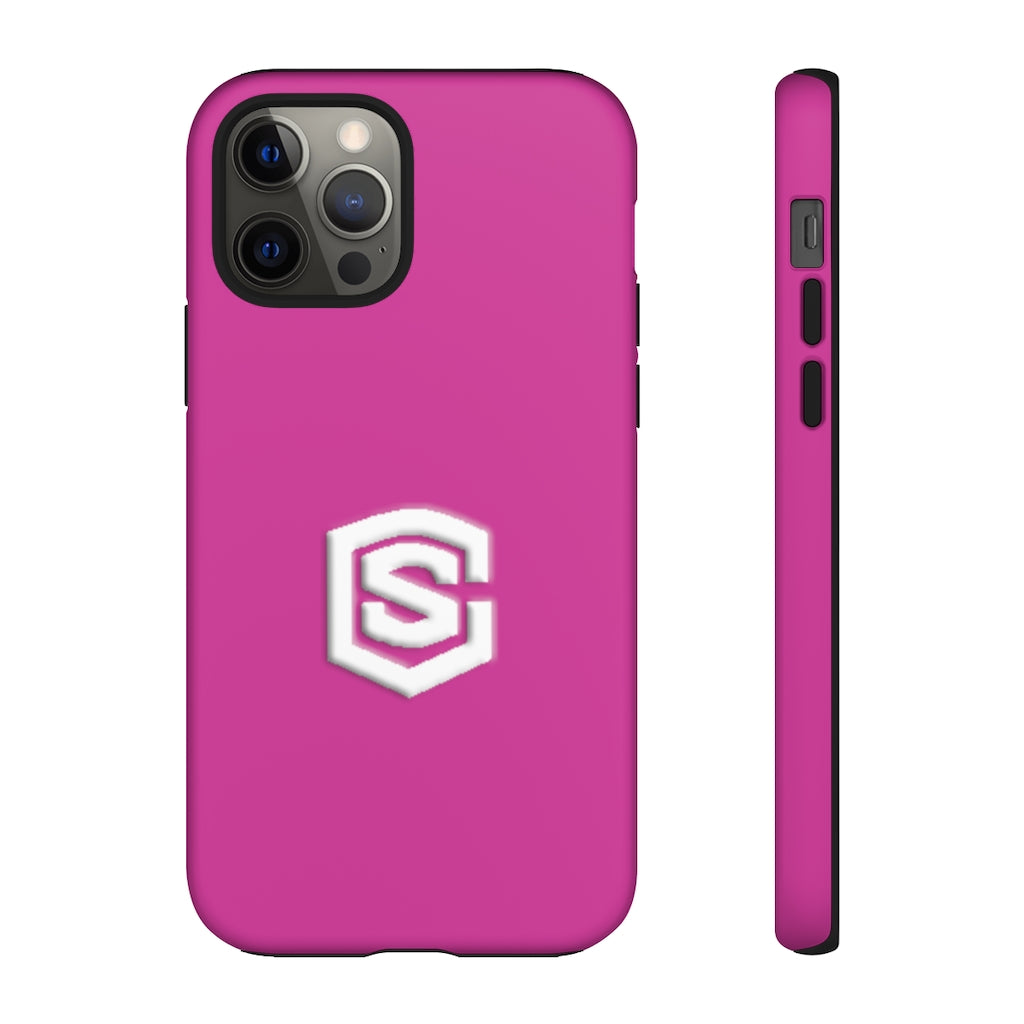 Pink Tough Cases White Logo