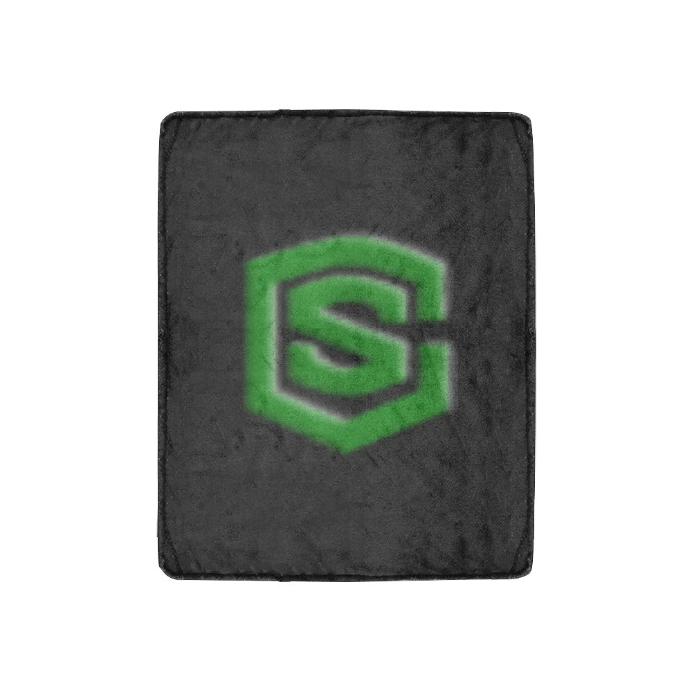 Black Ultra-Soft Micro Fleece Blanket Green Logo Ultra-Soft Micro Fleece Blanket 30"x40"