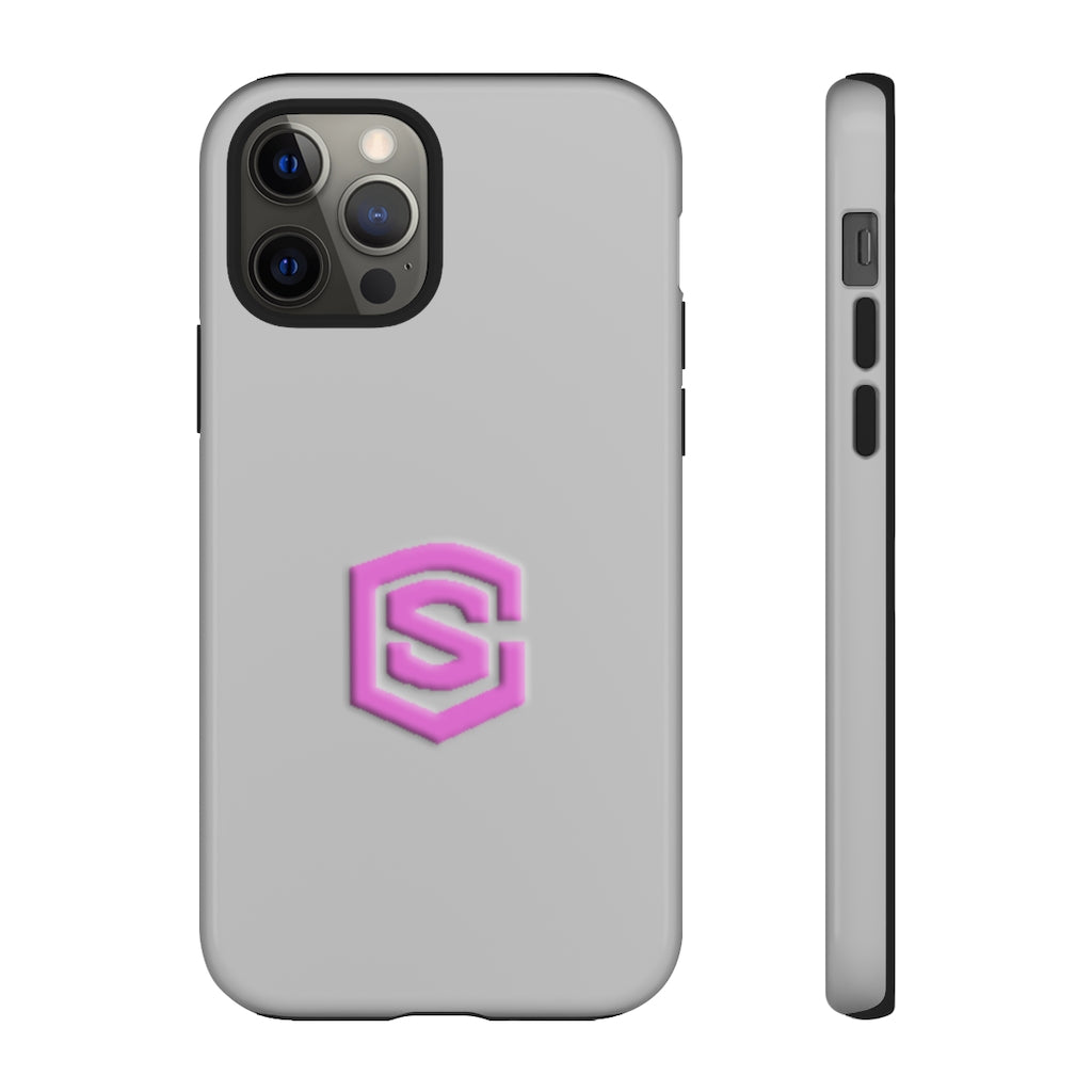 Silver Tough Cases Pink Logo