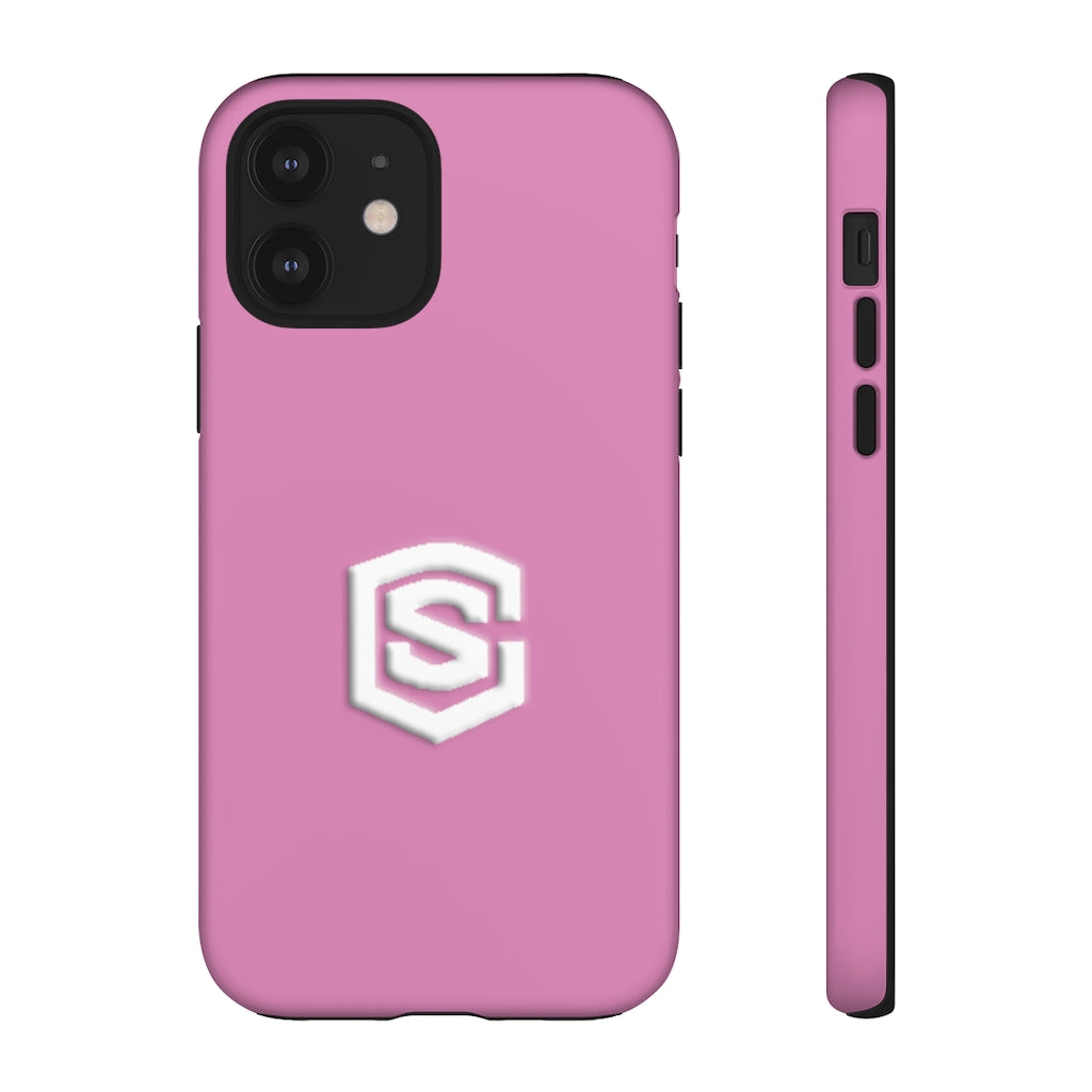 Pink Tough Cases White Logo