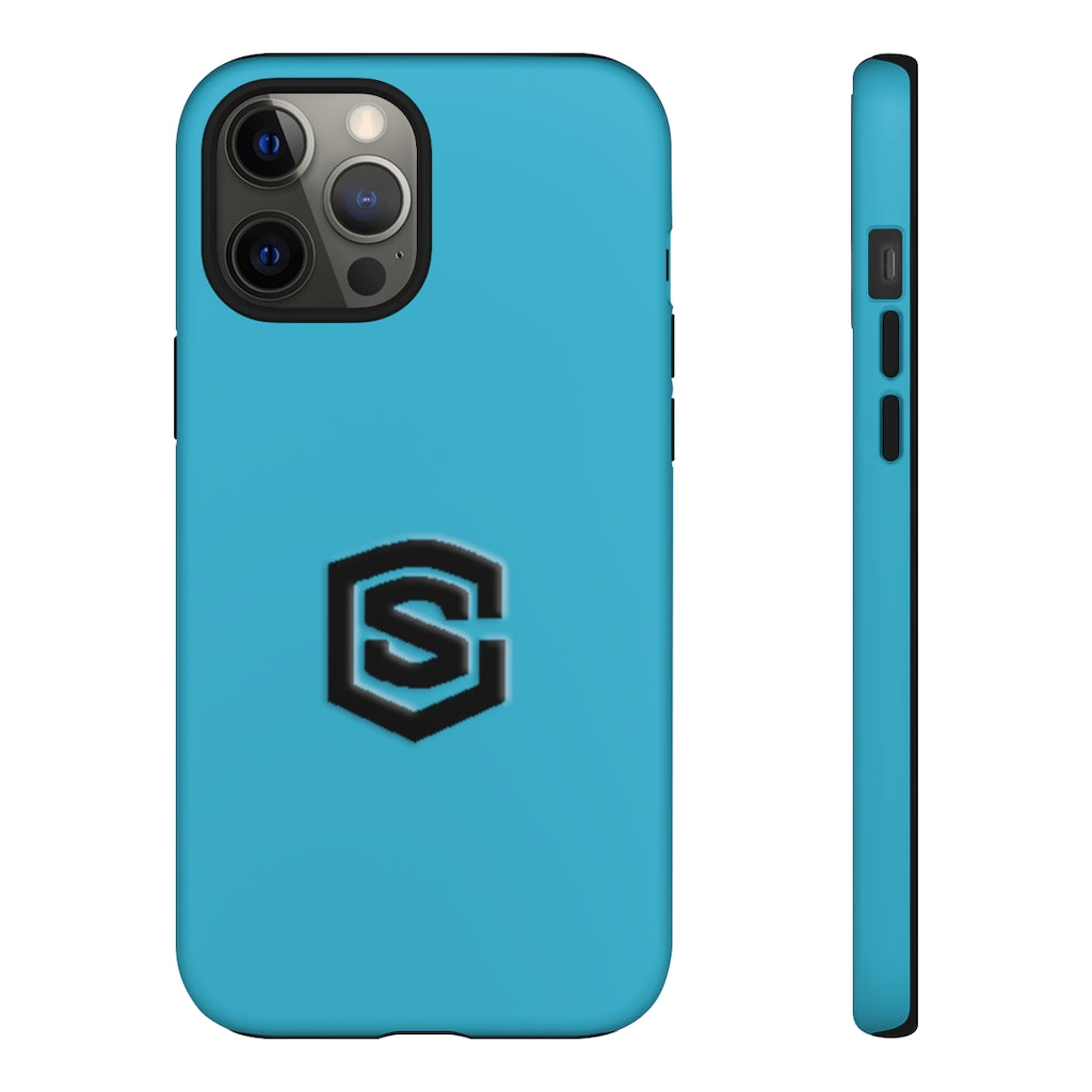 Blue Tough Cases Black Logo