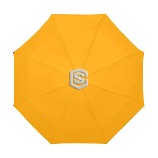 Orange Anti-UV Automatic Umbrella With Silver Logo Anti-UV Automatic Umbrella(Outside Printing)(Model U09)