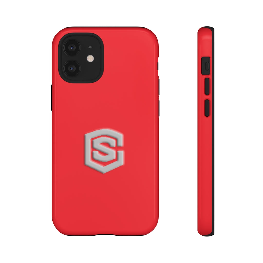 Red Tough Cases Silver Logo