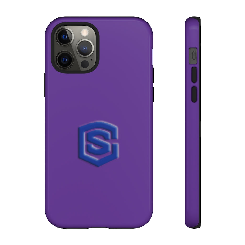 Purple Tough Cases Blue Logo