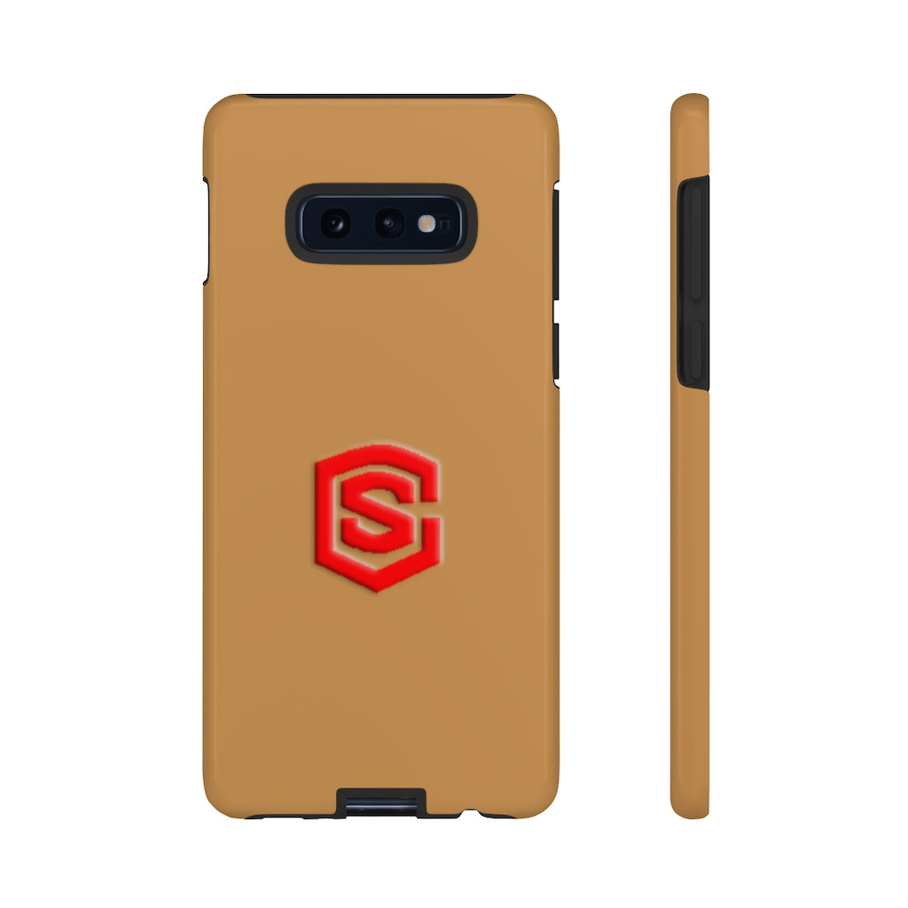 Brown Tough Cases Red Logo