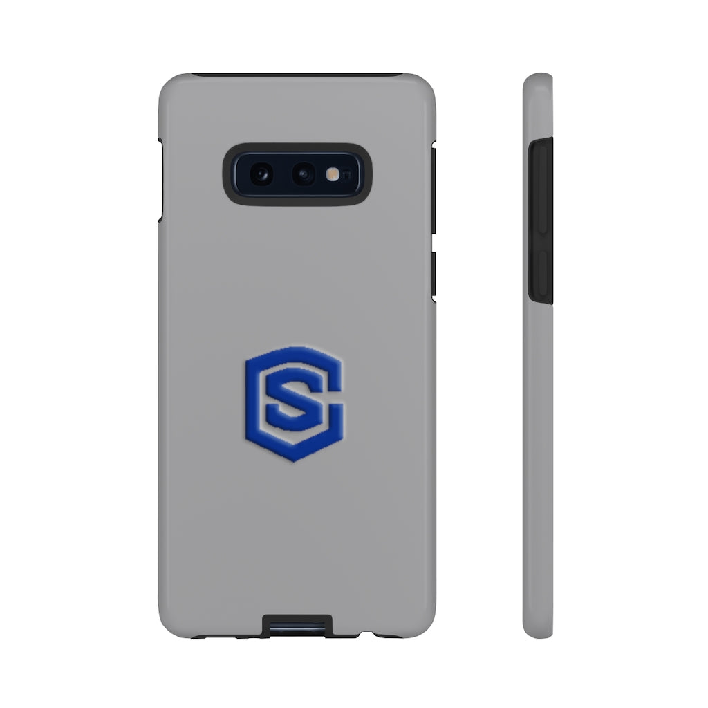 Grey Tough Cases Blue Logo