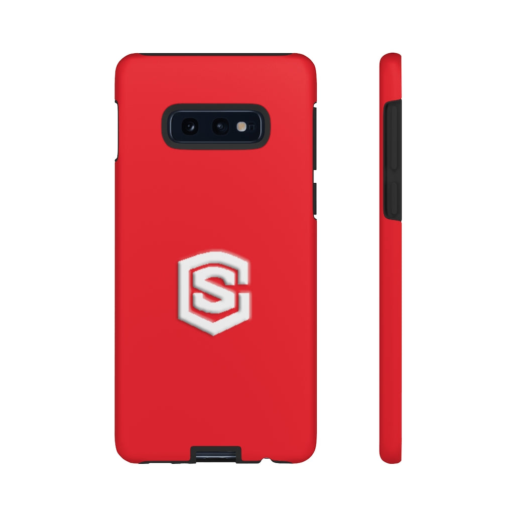 Red Tough Cases White Logo