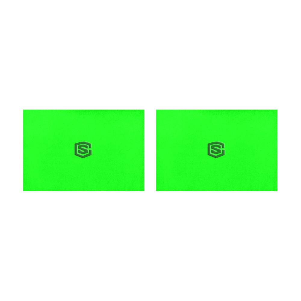 Green Placemats 12" x 18" With Green Logo Placemats 12" x 18" (Set of 2)