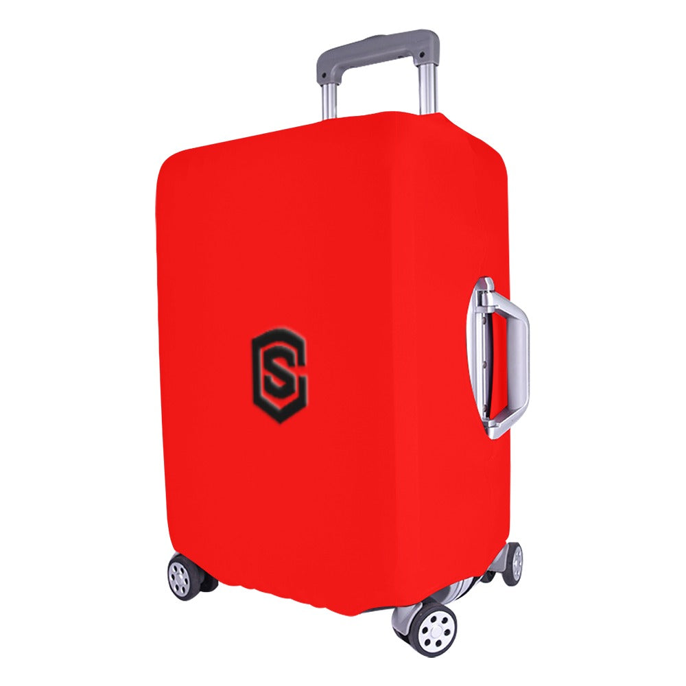 RED LUGGAGE COVER WITH BLACK LOGO Luggage Cover (Large Size) (26"-28")