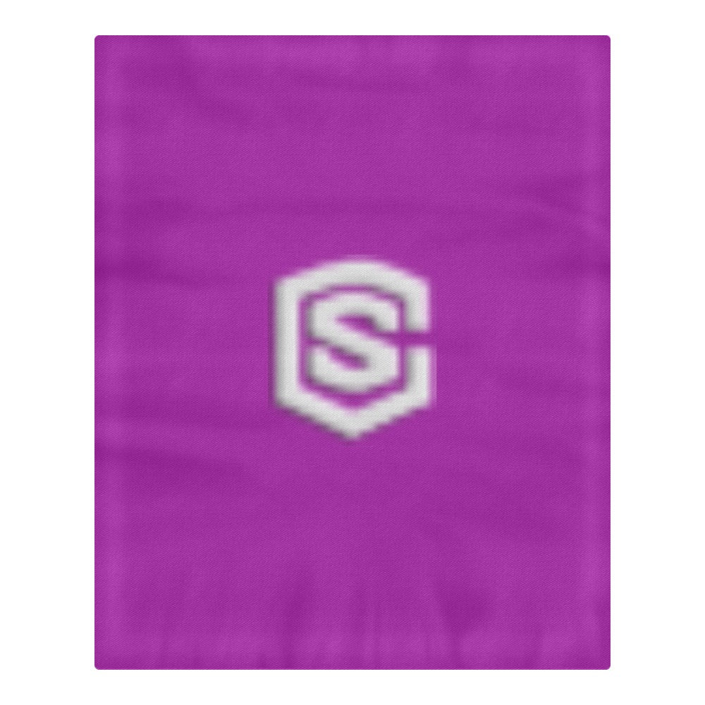 Purple 3-Piece Bedding Set (1 Duvet Cover 86"x70"; 2 Pillowcases 20"x30")(One Side) wtih Silver Logo 3-Piece Bedding Set (1 Duvet Cover 86"x70"; 2 Pillowcases 20"x30")(One Side)