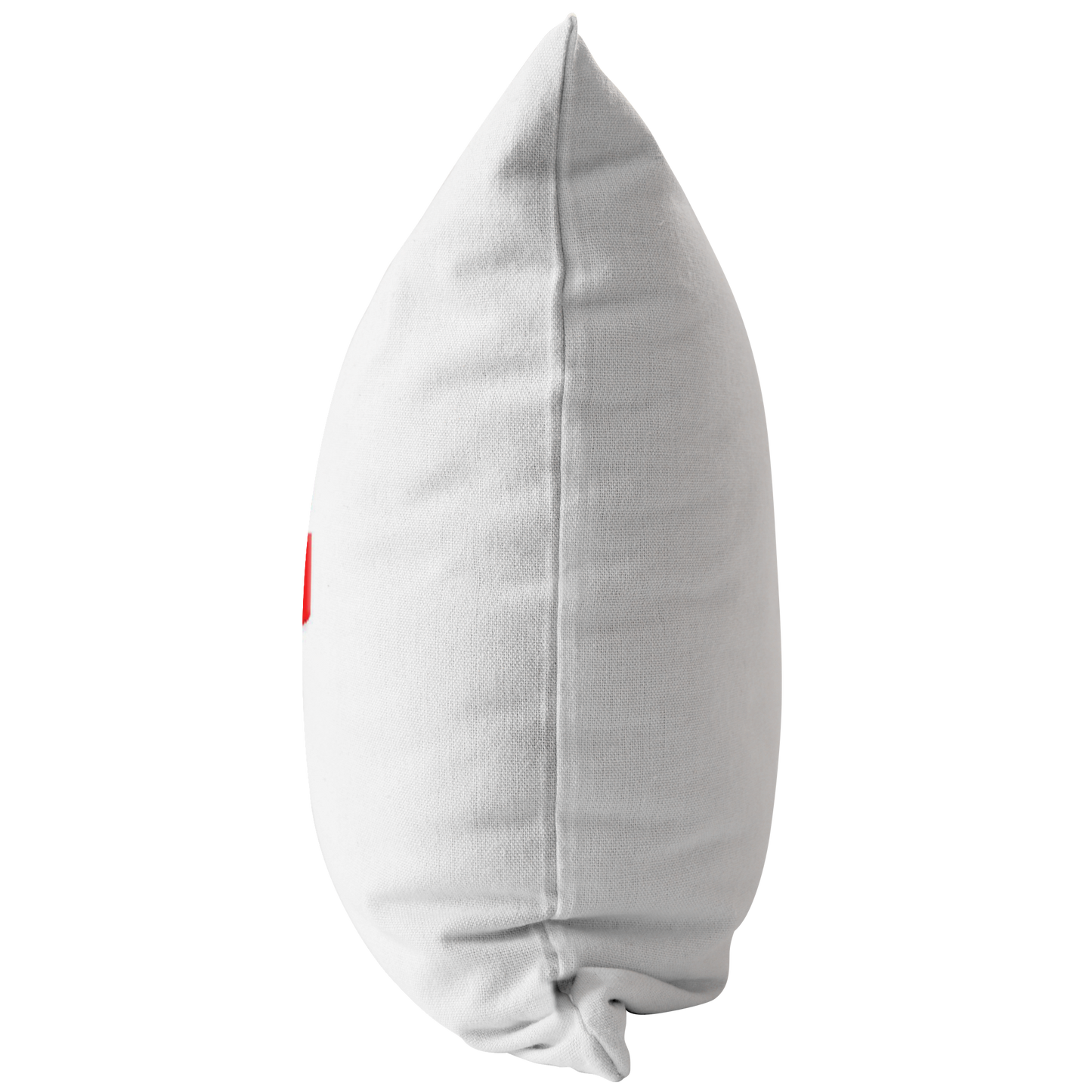 WHITE PILLOW RED LOGO