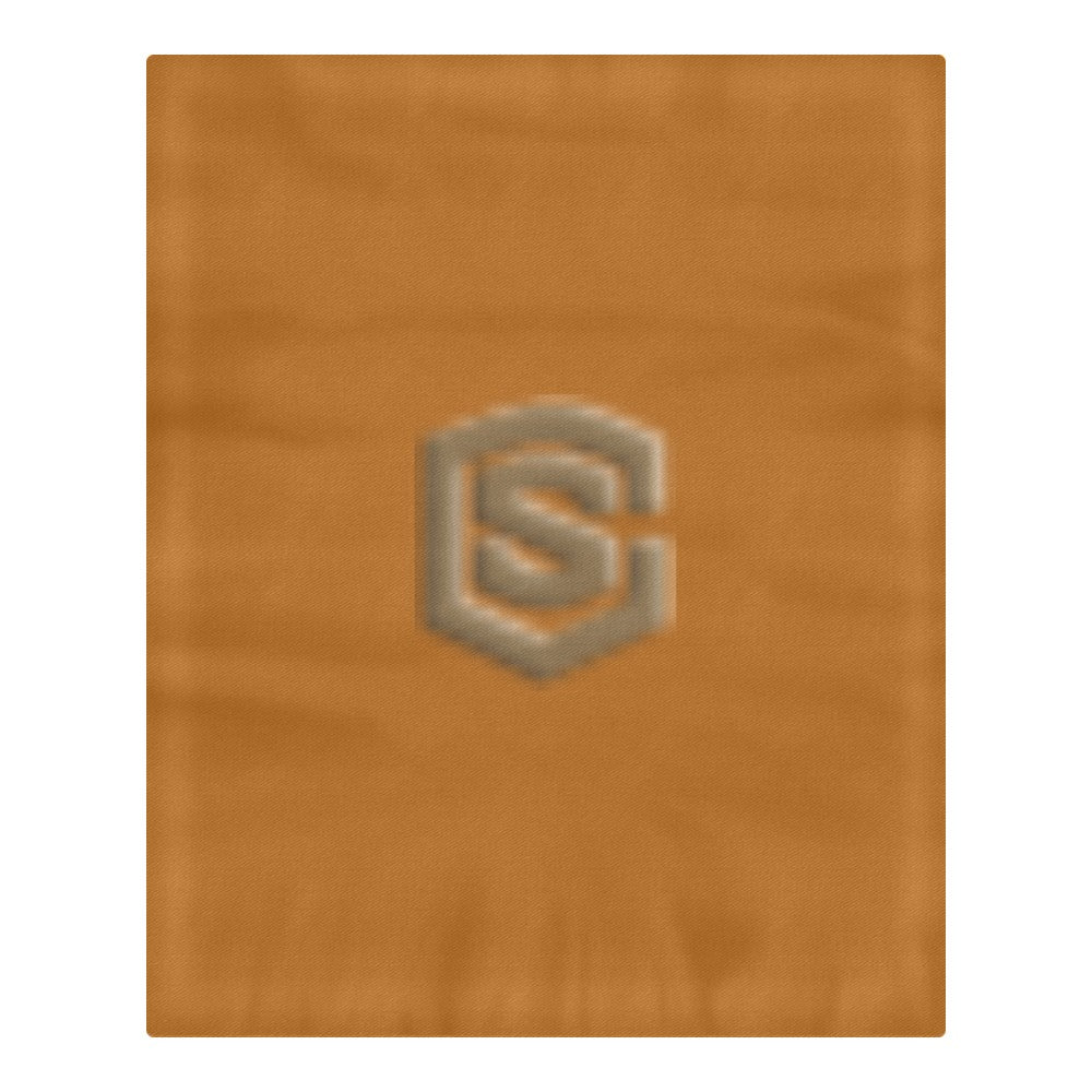 Brown 3-Piece Bedding Set (1 Duvet Cover 86"x70"; 2 Pillowcases 20"x30")(One Side) wtih Brown Logo 3-Piece Bedding Set (1 Duvet Cover 86"x70"; 2 Pillowcases 20"x30")(One Side)