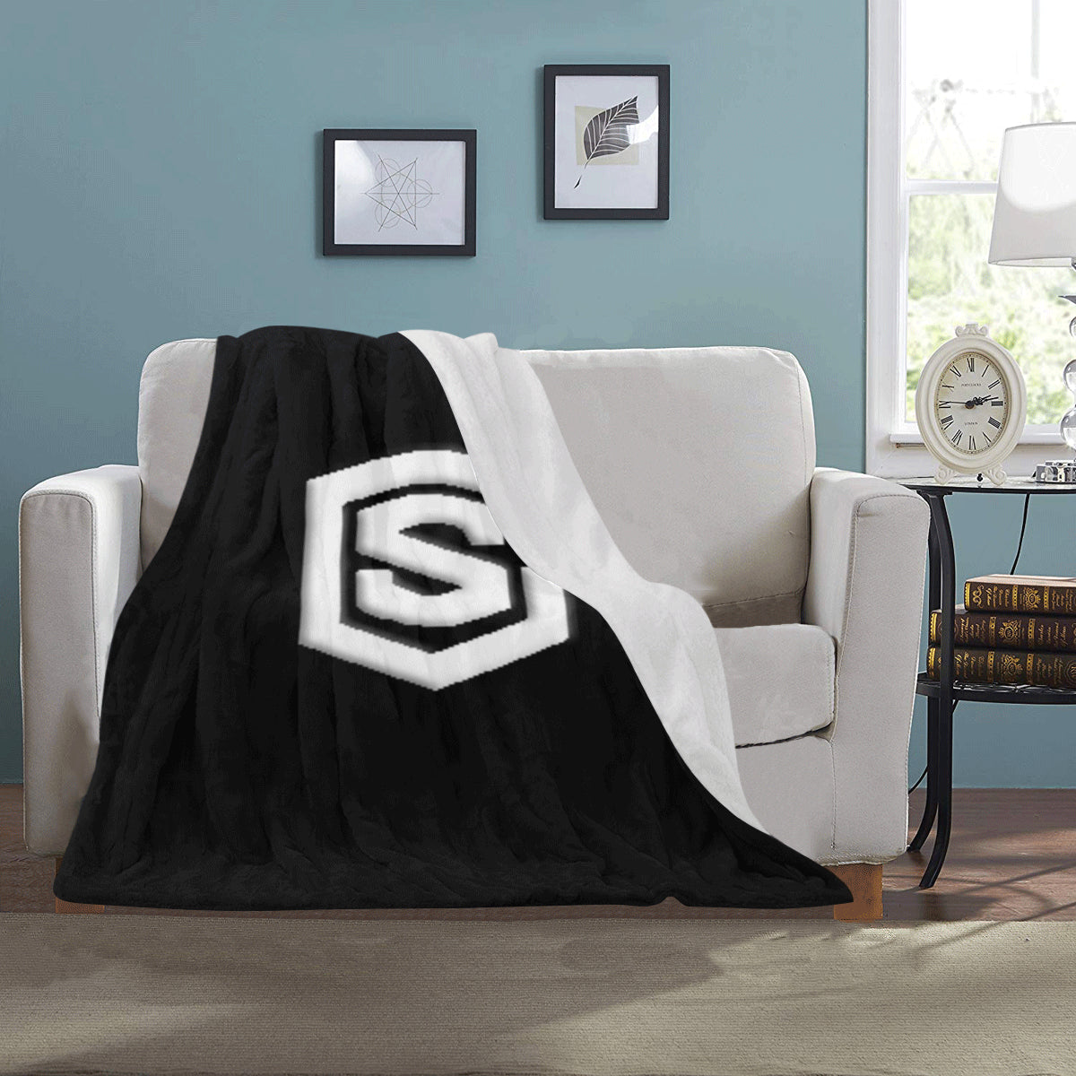 Black Ultra-Soft Micro Fleece Blanket with White Logo Ultra-Soft Micro Fleece Blanket 30"x40"