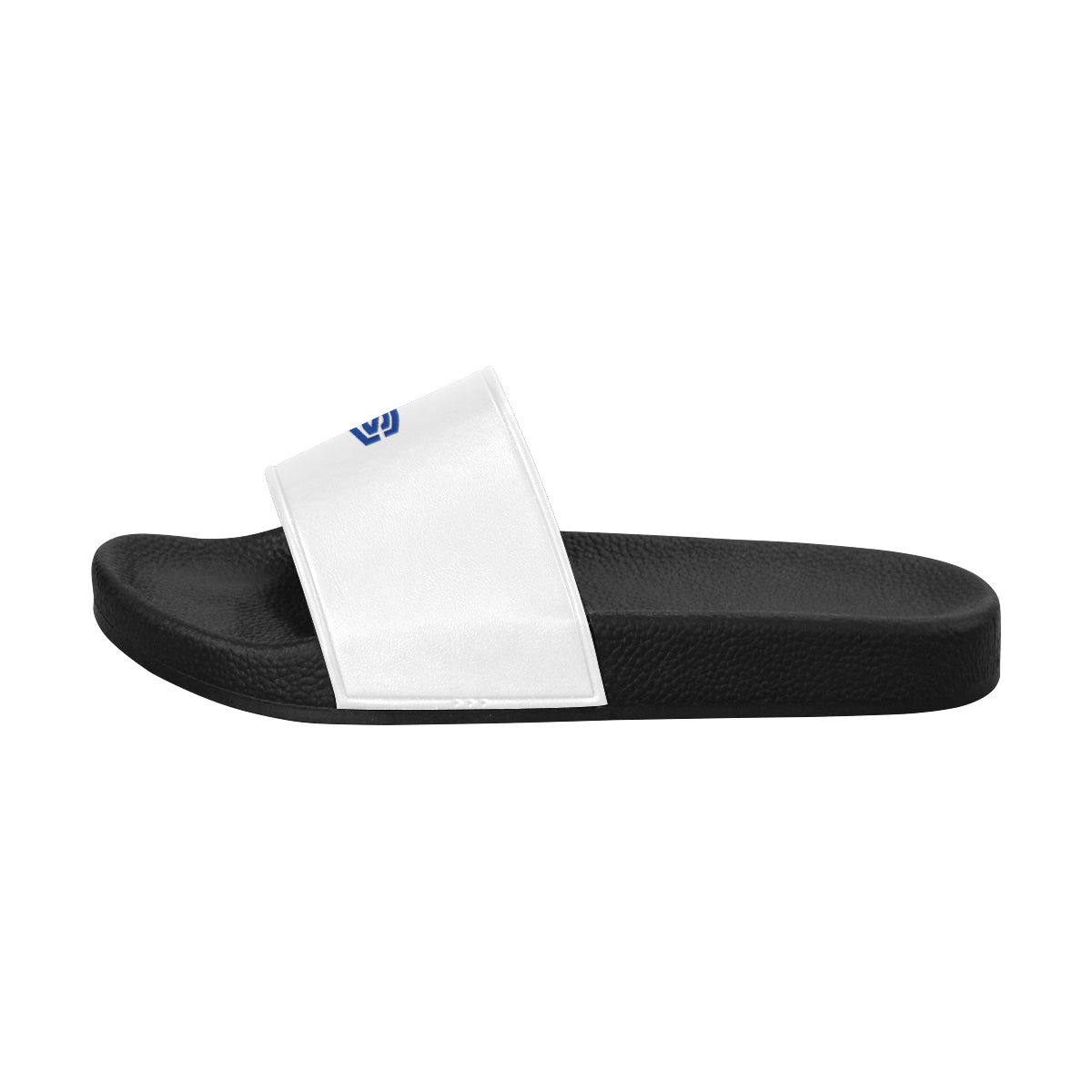 blue logo Women's Slide Sandals (Model 057)