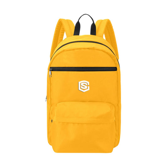Orange Travel Backpack With White Logo Travel Backpack(Large Capacity)(Model 1691)