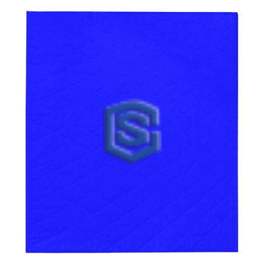 Blue Quilt with Blue Logo Custom Quilt  70" x 80"