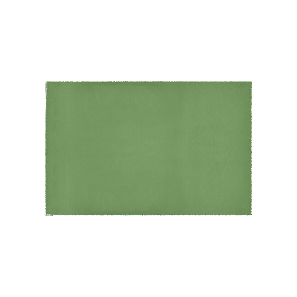Green Area Rug Black Logo Area Rug 5' x 3.2'