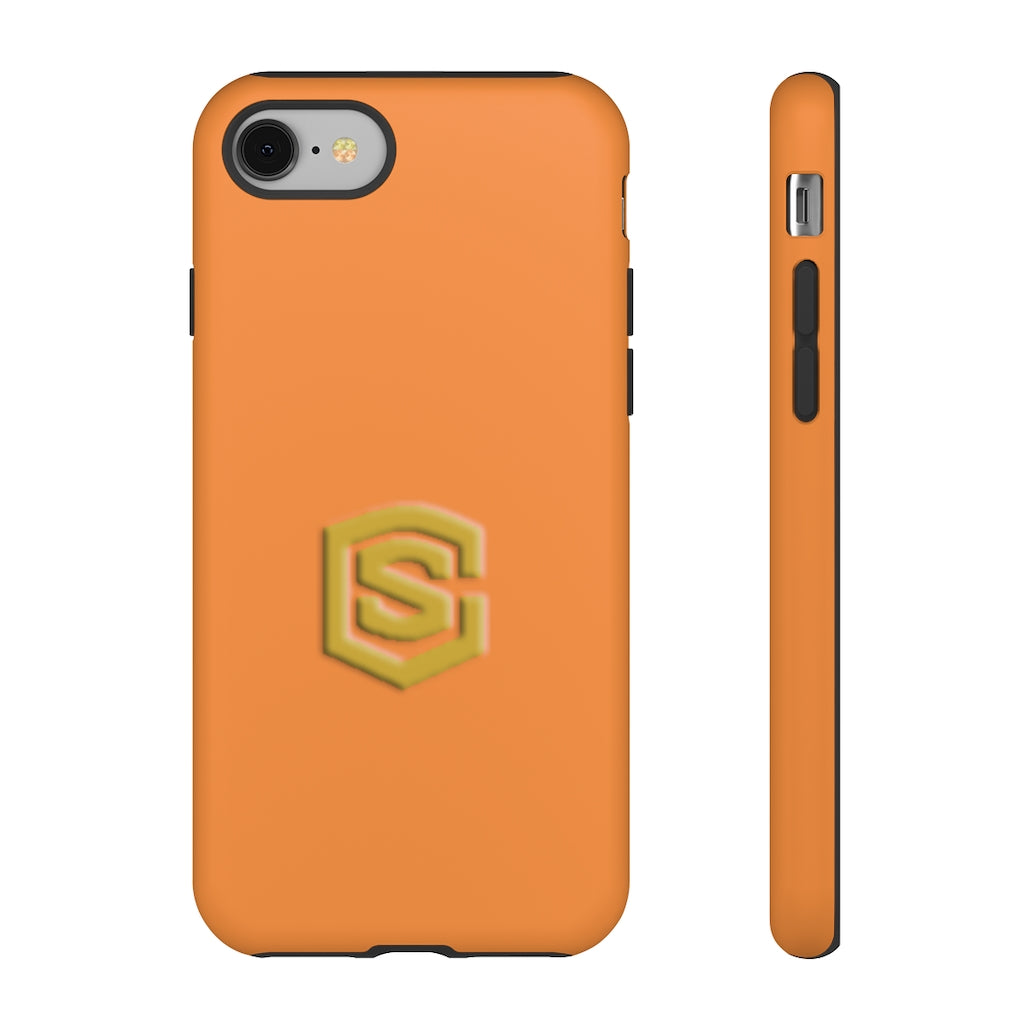 Orange Tough Cases Gold Logo