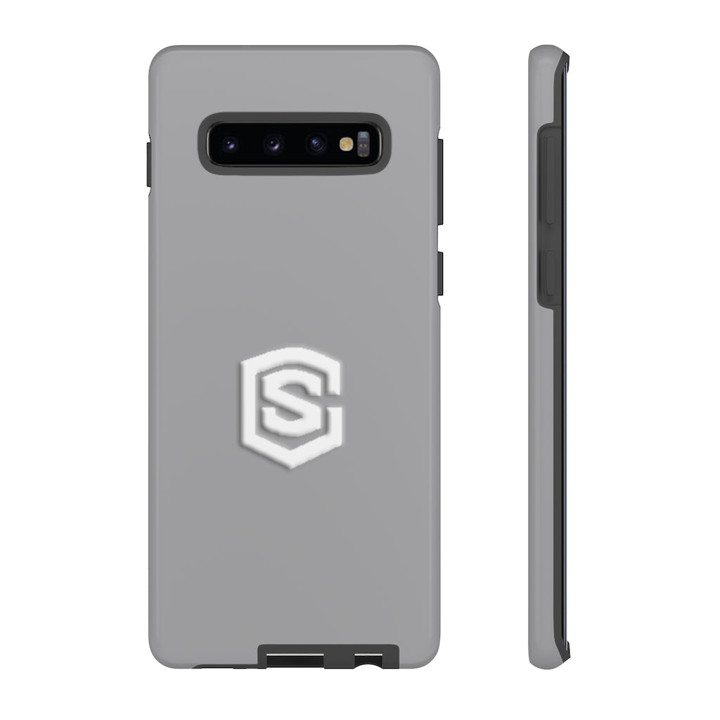 Silver Tough Cases White Logo